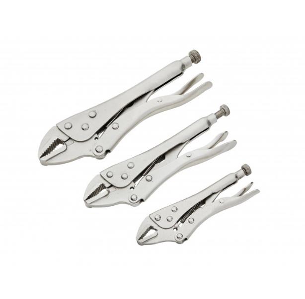 3 PCE Straight Jaw Locking Pliers Set