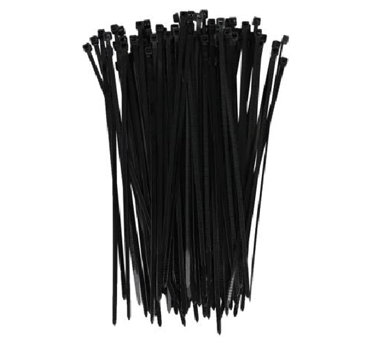 25PC 18" Black UV Stabilized Nylon Cable Ties