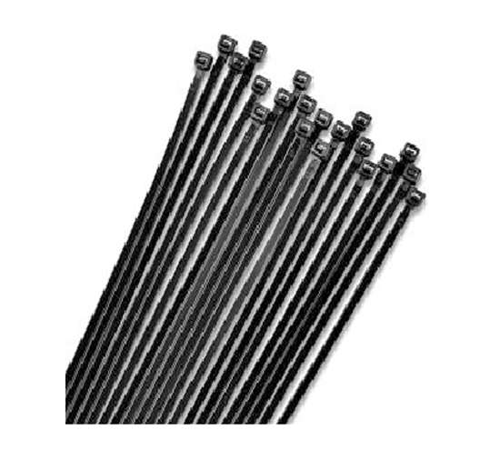 100PC 8" Black UV Stabilized Nylon Cable Ties