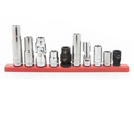 10Pcs 1/4" and 3/8" Dr. SocketSet