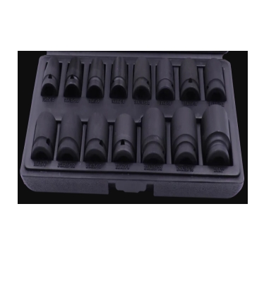 15Pc 1/2 Dr Metric ShallowImpact Socket Set