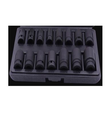 15Pc 1/2 Dr Metric ShallowImpact Socket Set