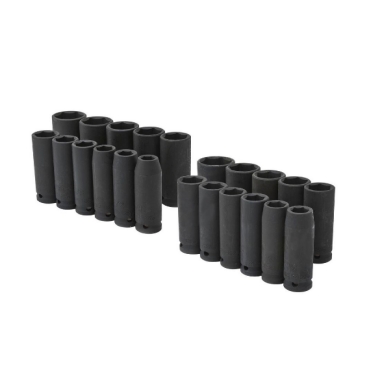 22Pc 1/2 Dr Metric Deep Impactsocket Set