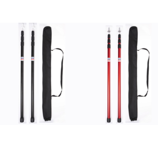 Aluminum tarp tent pole 230cm Black/Red