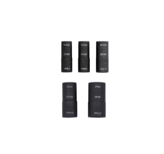 5pcs 1/2"Dr. sheel nutcap flip socket set
