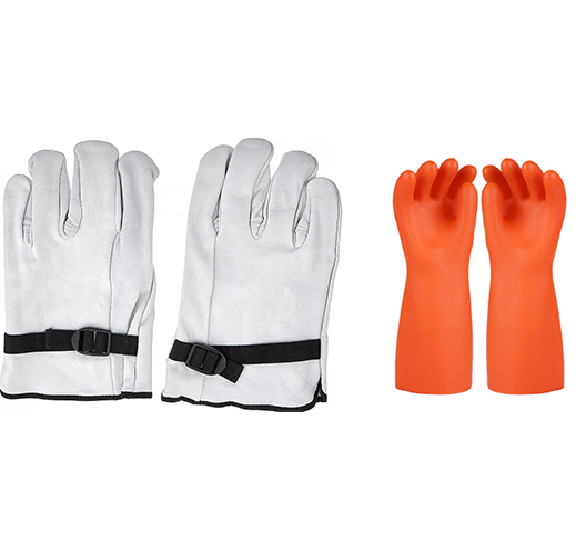 Insulated Latex Gloves And Leather Gloves Set
