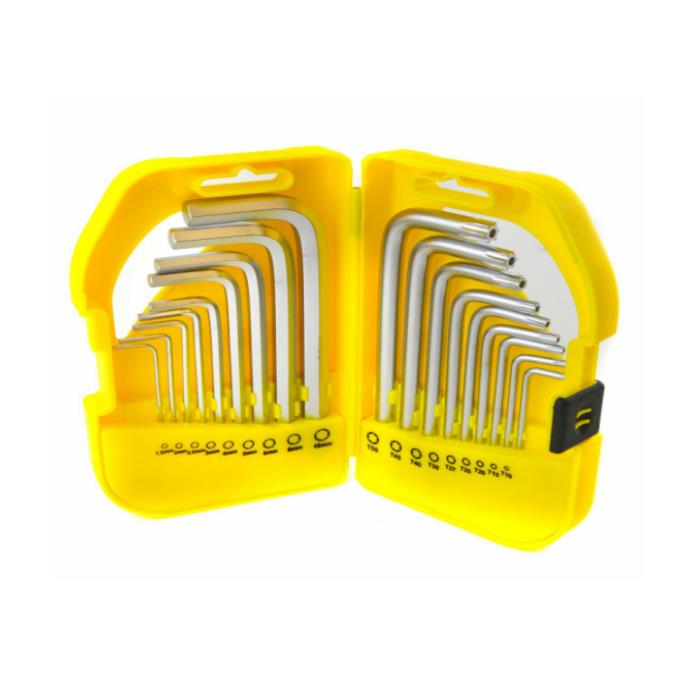 18pcs Combination hex and torx key