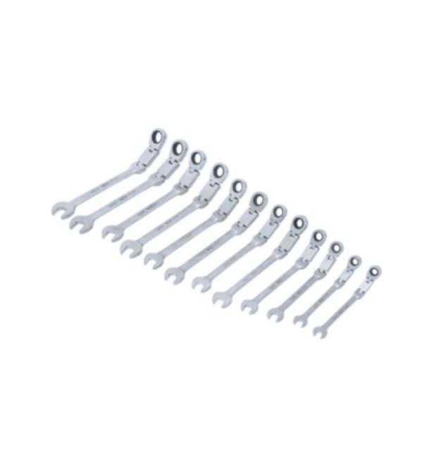 12PC Double-Joint Ratchet Combination Wrench Set