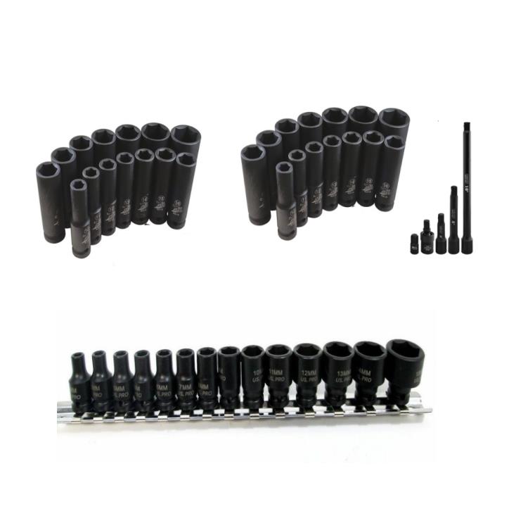 1/2 Dr SAE Deep Impactsocket Set