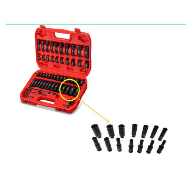 53-Piece 1/4 Inch Drive Impact Socket Set