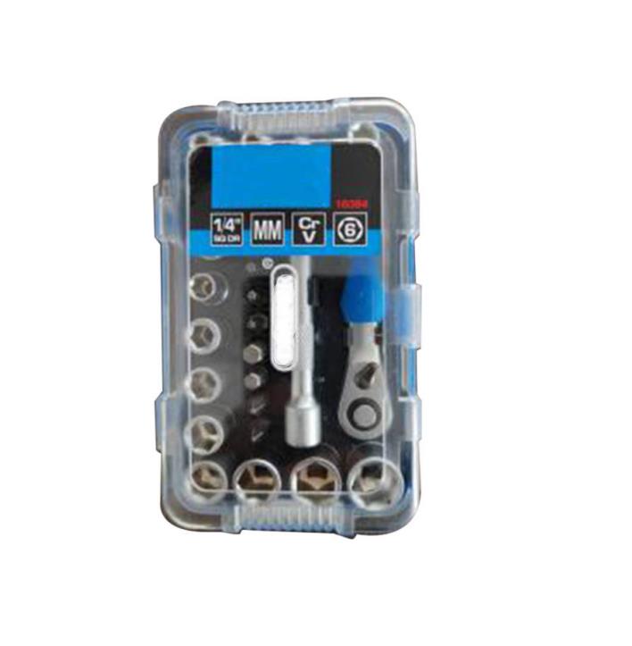 25 Piece 1/4" Square Drive Metric Socket Set