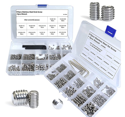 830pcs Metric+Standard SAE Allen Head Socket Hex Grub