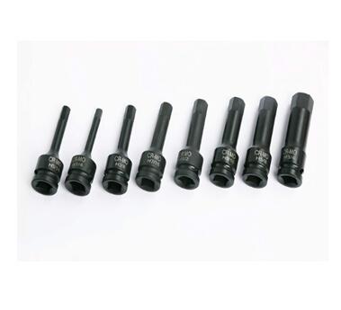8PCS SAE Impact Hex BitSocket Set
