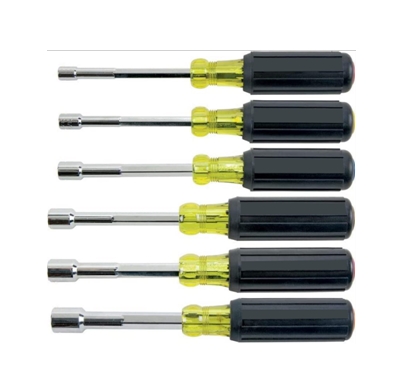 6Pcs Heavy Duty Magnetic Nut Drivers Set With  through-handle full-hollow shaft