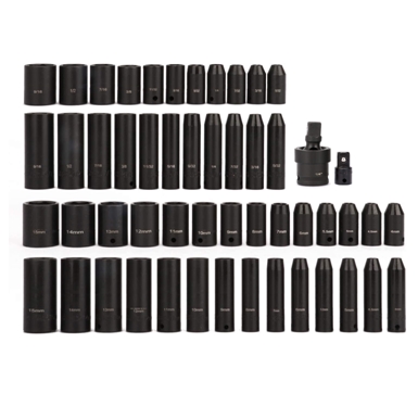 52Pcs 1/4" Dr. impact socketsset