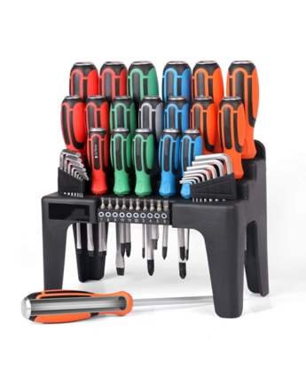 44-Piece Magnetic Screwdriver Set with Go-Thru Steel Blades