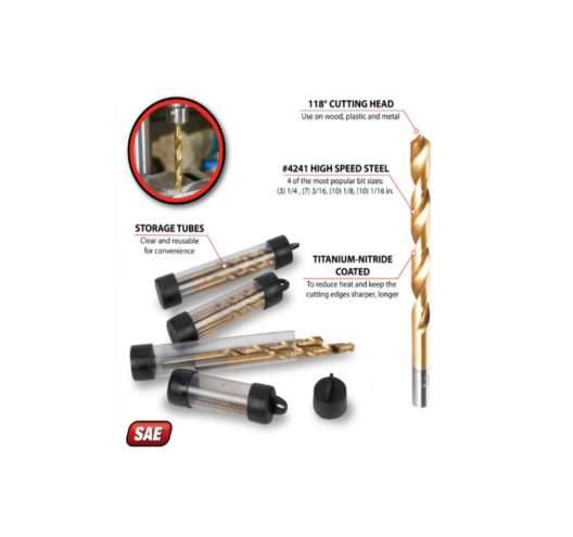 30pc Titanium Drill Bit Set