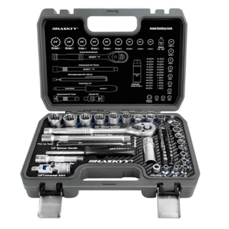 52pcs 1/4''& 3/8'' Dr.Multi-Fit Socket set