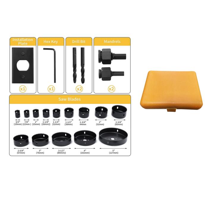 20pcs Hole Saw Kit（19-127 mm Dia）