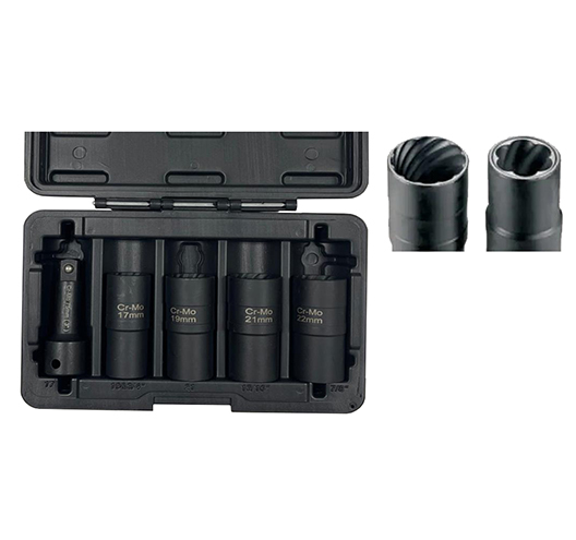 5Pcs 1/2" Dr. Double-Sided Twist Socket Set