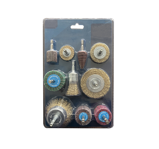 10PCS Assorted Wire Brush And Flap Wheel Set