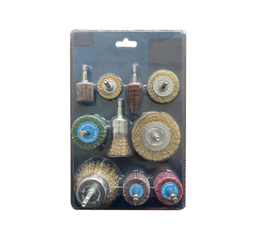 10PCS Assorted Wire Brush And Flap Wheel Set