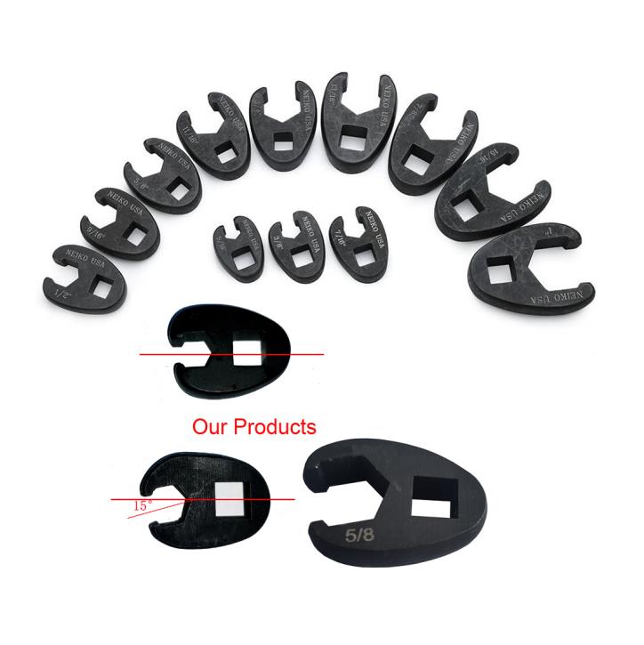 12Pcs 3/8" & 1/2"Dr. Crows Foot Wrench Set,SAE