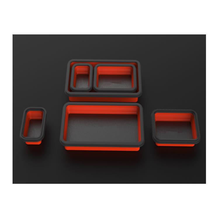 3Pc Magnetic Foldable Tray Set