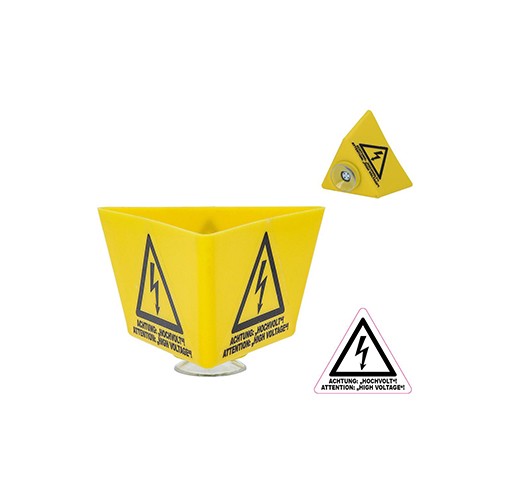 A-stand with lightning symbol with suction cup