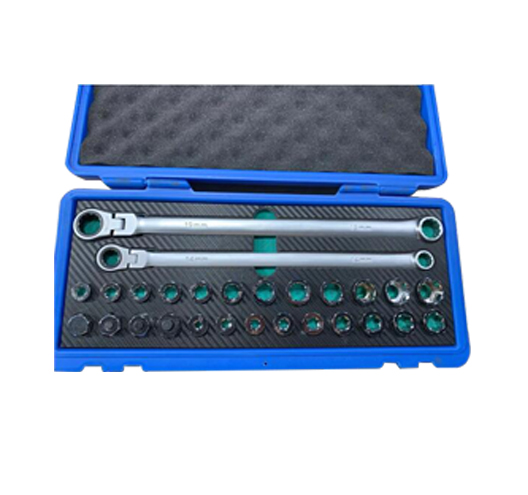 27Pcs Extra Long Flex-HeadRatcheting Wrench Set