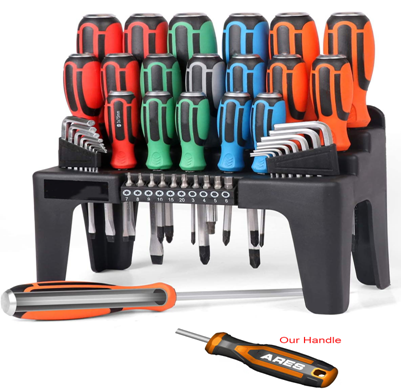 44-Piece Magnetic Screwdriver Set with Go-Thru Steel Blades