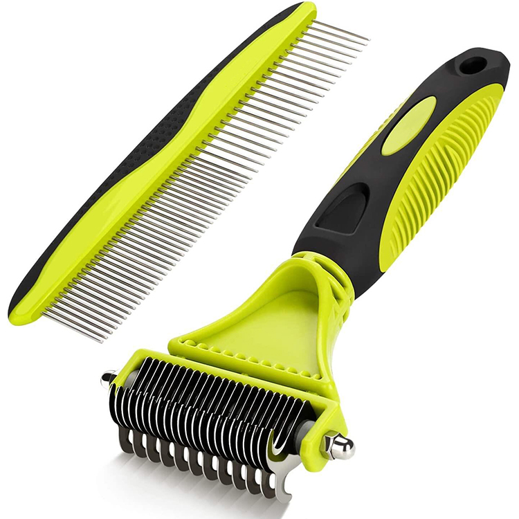 2PC Double Sided Undercoat Rake & Dematting Comb