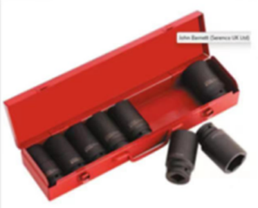 8pc 3/4" Deep impact socket set