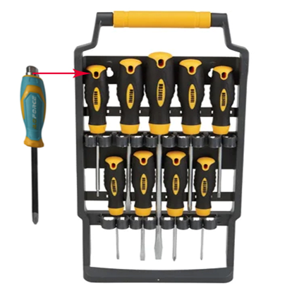 9Pcs Go-through Screwdrivers Set