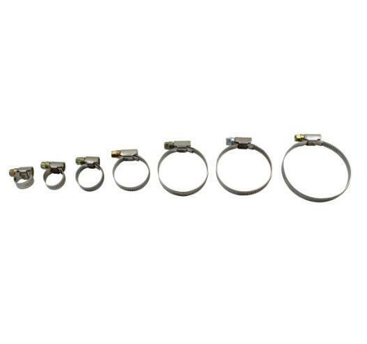 70PCS Zinc Plated Semi Steel Hose Clamps-German Style