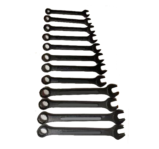 12PC RAISED PANEL COMBO.WRENCH,BLACK OXIDE(SAE/METRIC)