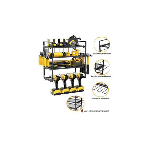 4 Layers Power Tool Storage Rack