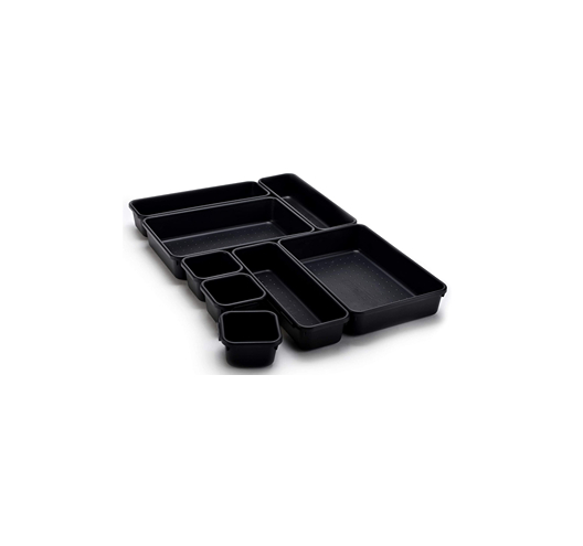 8 pack Inter locking Drawer Organizer Bins