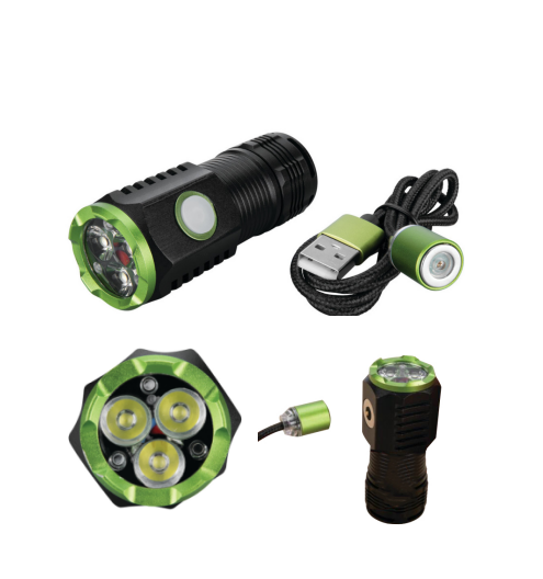 1200lm Compact Rechargeable flashlight W/Magnetic Charging