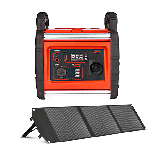 500W Solar Power Station + 100W Solar Panel