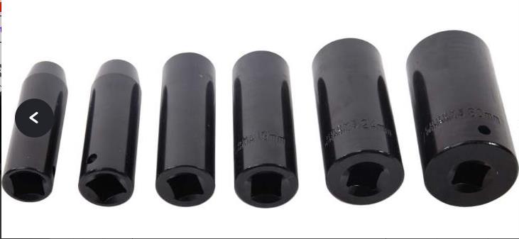 6Pcs 1/2" Dr. Deep Socket Set