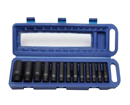 13PC 1/2" Dr 6pt DEEP IMPACTSOCKET SET