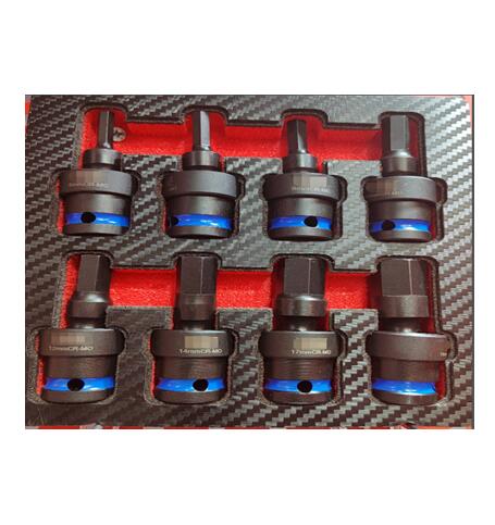 8PCS 1/2" DR. IMPACT UNIVERSALHEX BIT SOCKET SET