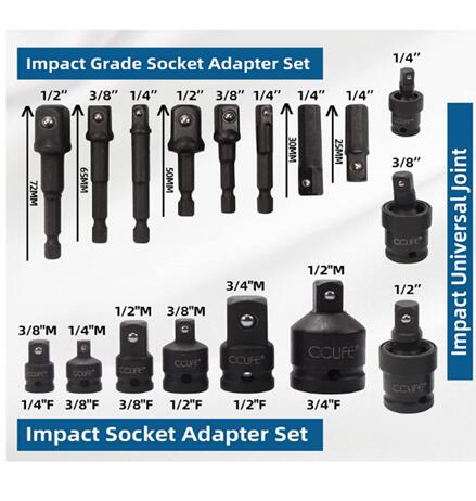 17-Piece Power Socket Adapter Set