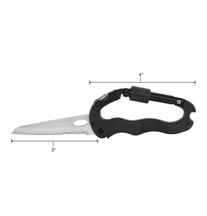 4 in 1 Caribiner Utility Knife