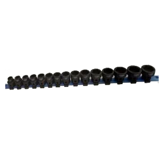 15PC 1/2" Impact Socket Set With Hex Shank