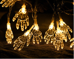 ghost hand string lights
