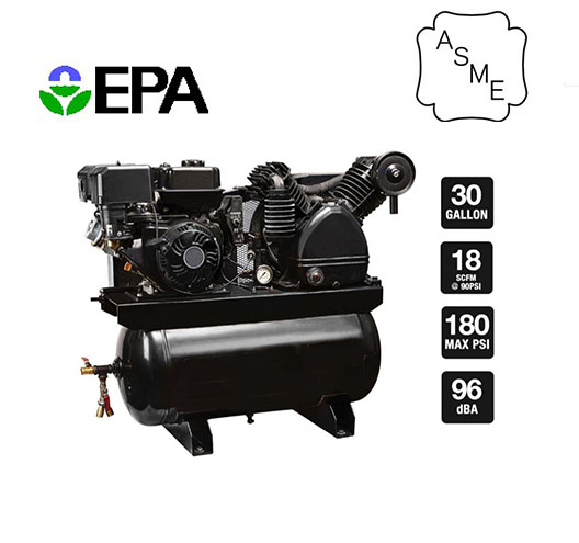 30 gallon 420cc Truck bed Air Compressor EPA