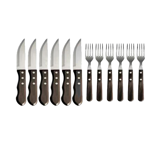 12pcs of stainless steel knife and fork set