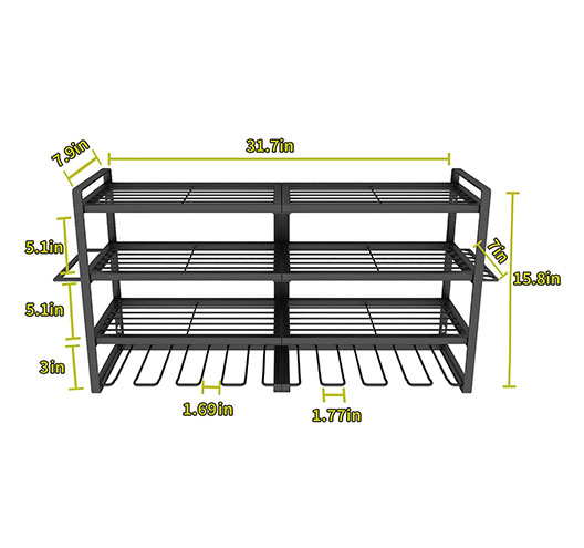31.7" 4 Layers Power Tool Storage Rack